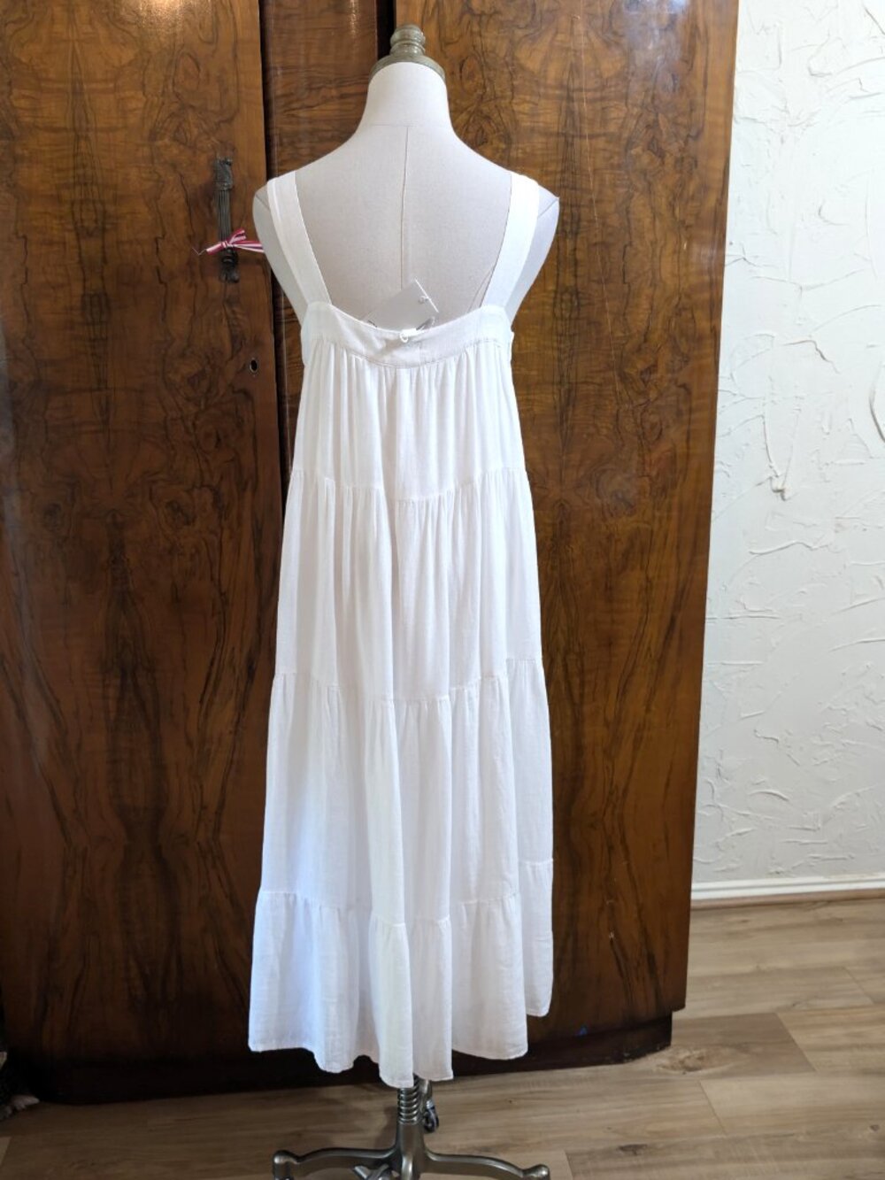 NWT Rails Amaya Tiered Linen Blend Midi Dress S Bright White Breezy Feminine - Picture 6 of 9